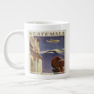 Vintage Travel Poster For Guatemala Large Coffee Mug