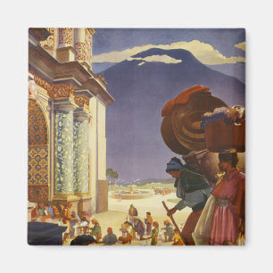 Vintage Travel Poster For Guatemala Magnet