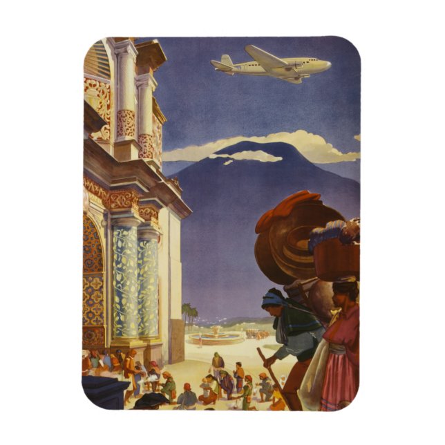 Vintage Travel Poster For Guatemala Magnet (Vertical)