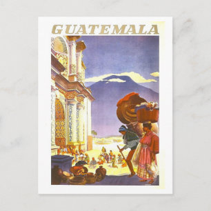 Vintage Travel Poster for Guatemala Postcard