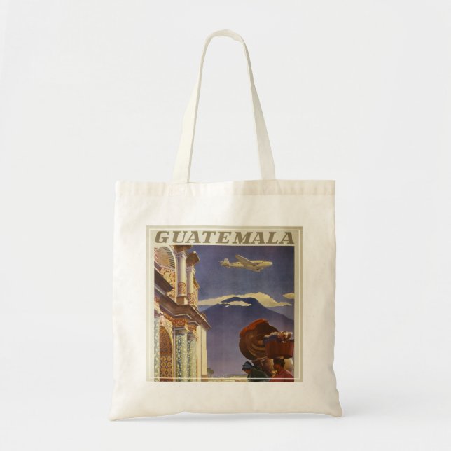 Vintage Travel Poster For Guatemala Tote Bag (Front)