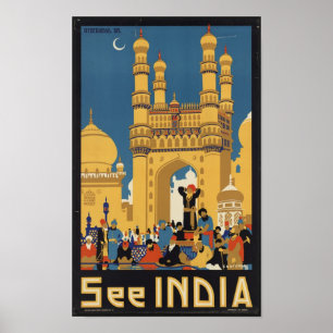 Vintage Travel Poster for India