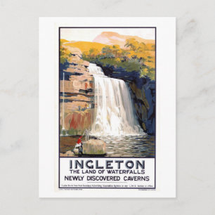 Vintage Travel Poster for Ingleton in England Postcard