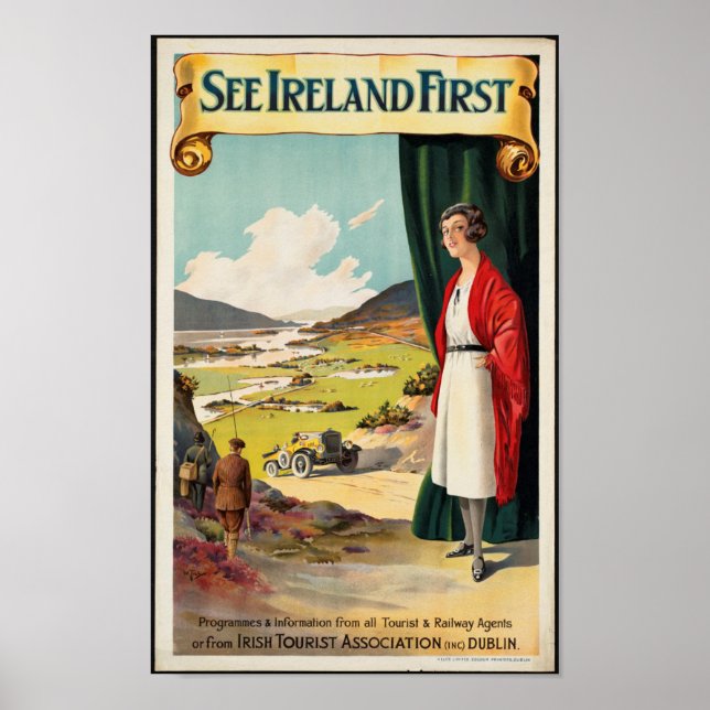 Vintage Travel Poster for Ireland (Front)