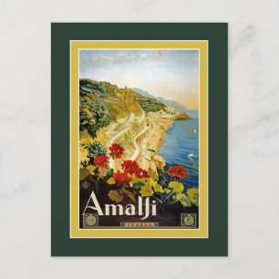 Vintage Travel Poster For Italy Postcard