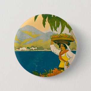 Vintage Travel Poster For Jamaica 6 Cm Round Badge