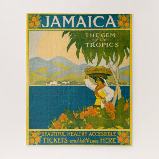 Vintage Travel Poster For Jamaica Jigsaw Puzzle