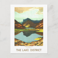 Vintage Travel Poster for Lake District in England