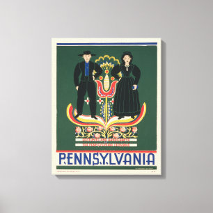 Vintage Travel Poster For Lancaster County, Pa Canvas Print