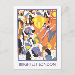 Vintage Travel Poster for London Postcard