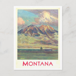 Vintage Travel Poster for Montana Postcard