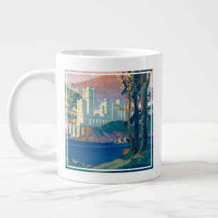 Vintage Travel Poster For New York Central Lines Large Coffee Mug