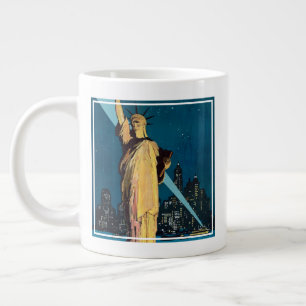 Vintage Travel Poster For New York Large Coffee Mug