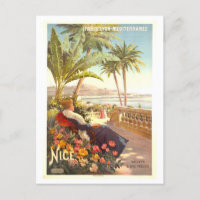 Vintage Travel Poster for Nice, France