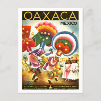 Vintage Travel Poster for Oaxaca, Mexico, Postcard