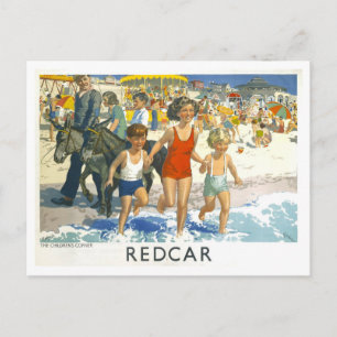 Vintage Travel Poster for Redcar Postcard