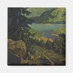 Vintage Travel Poster For The Adirondack Mountains Magnet