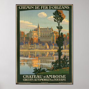 Vintage Travel Poster for the Chateau d'Amboise
