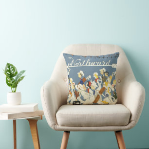 Vintage Travel Poster For The New Haven R.R. Cushion