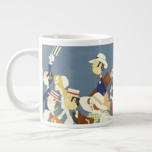 Vintage Travel Poster For The New Haven R.R. Large Coffee Mug