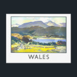 Vintage Travel Poster for Wales Postcard<br><div class="desc">This is a reproduction of a vintage travel poster for Wales.</div>