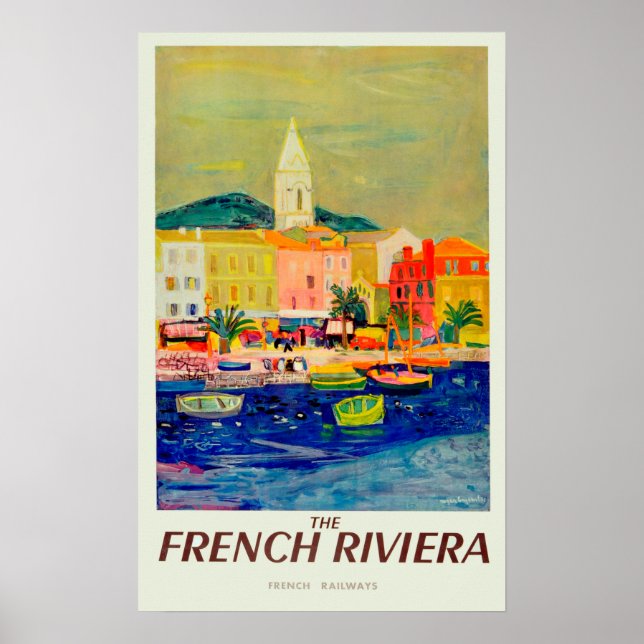 Vintage Travel Poster - France Riviera (Front)
