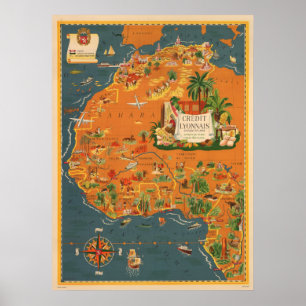 Vintage Travel Poster French Africa