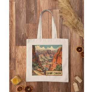 Vintage Travel Poster Grand Canyon Colorado River Tote Bag