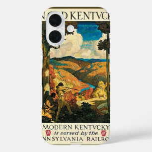 Vintage Travel Poster, In Old Kentucky, NC Wyeth iPhone 16 Case