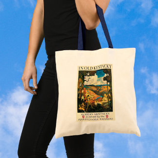 Vintage Travel Poster, In Old Kentucky, NC Wyeth Tote Bag