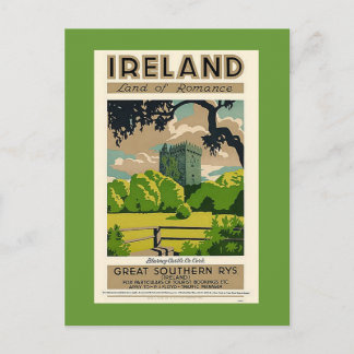 Vintage Travel Poster Ireland Blarney Castle Postcard
