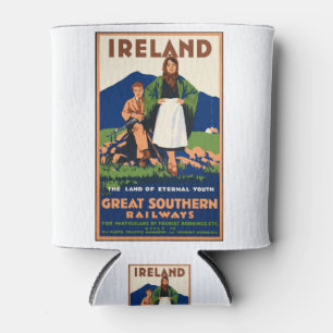 Vintage-Travel-Poster-Ireland Can Cooler