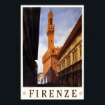 Vintage Travel Poster Italy Florence Firenze<br><div class="desc">A reproduction print of a 1930s Art Deco poster promoting tourism to Florence in Italy. Digitally refurbished to bring out the original colours,  even better and fix as many imperfections as possible. Please customise the poster size,  texture,  border and/or frame to suit your taste.</div>