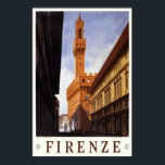 Vintage Travel Poster Italy Florence Firenze<br><div class="desc">A reproduction print of a 1930s Art Deco poster promoting tourism to Florence in Italy. Digitally refurbished to bring out the original colours,  even better and fix as many imperfections as possible. Please customise the poster size,  texture,  border and/or frame to suit your taste.</div>