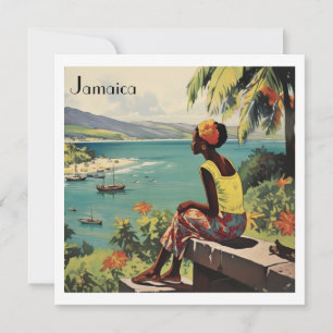 Vintage Travel Poster Jamaican woman