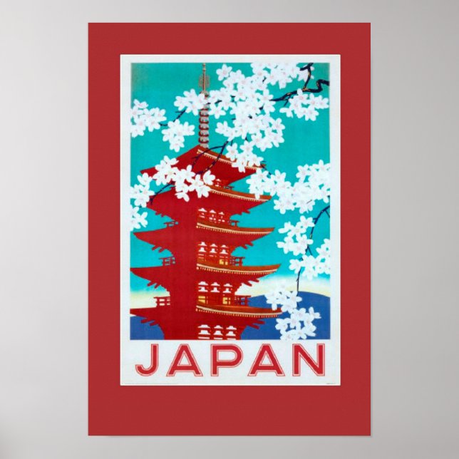 Vintage Travel Poster Japan (Front)