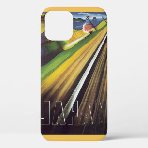 Vintage Travel Poster Japan, Japanese Train Rail iPhone 12 Case