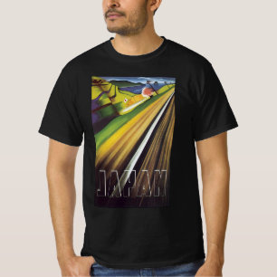 Vintage Travel Poster Japan, Japanese Train Rail T-Shirt