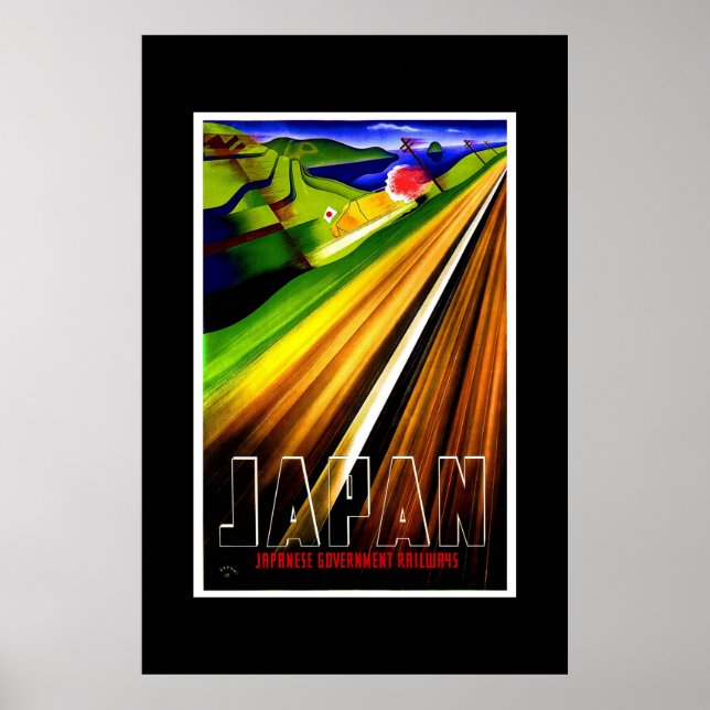 Vintage Travel Poster Japan Railways (Front)