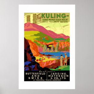 Vintage Travel Poster Kuling China