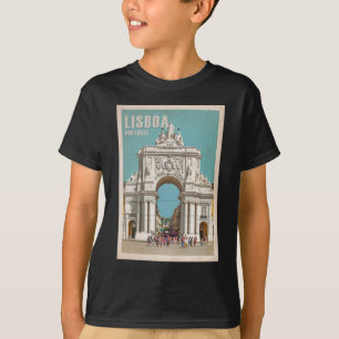 Vintage travel poster. Lisbon, Augusta street arch T-Shirt