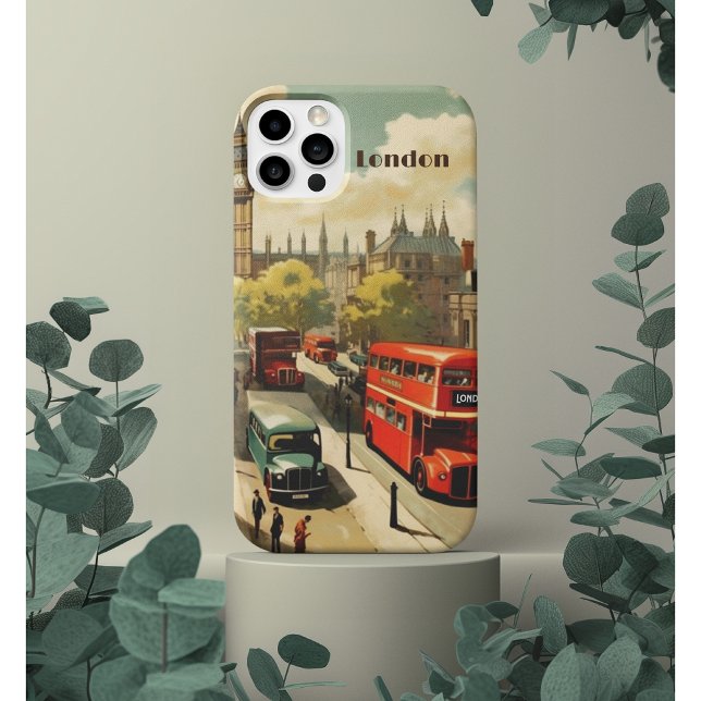 Vintage Travel Poster London City Centre Case-Mate iPhone Case (Creator Uploaded)