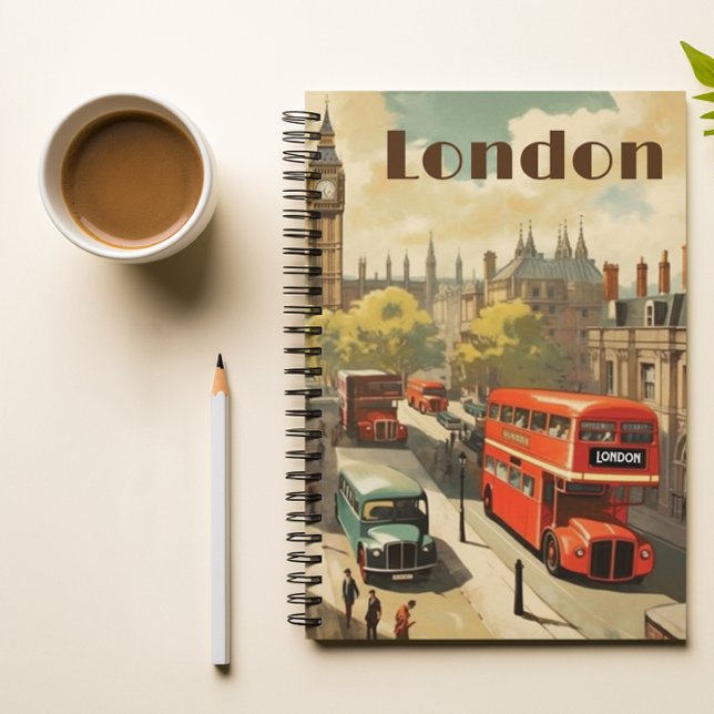 Vintage Travel Poster London City Centre Notebook (Creator Uploaded)
