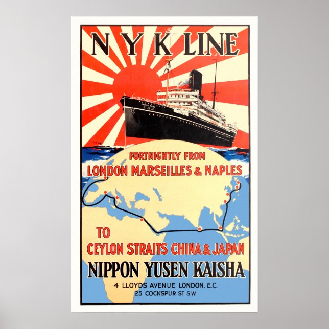 Vintage Travel Poster - London Japan (Front)