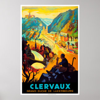 Vintage Travel Poster - Luxembourg