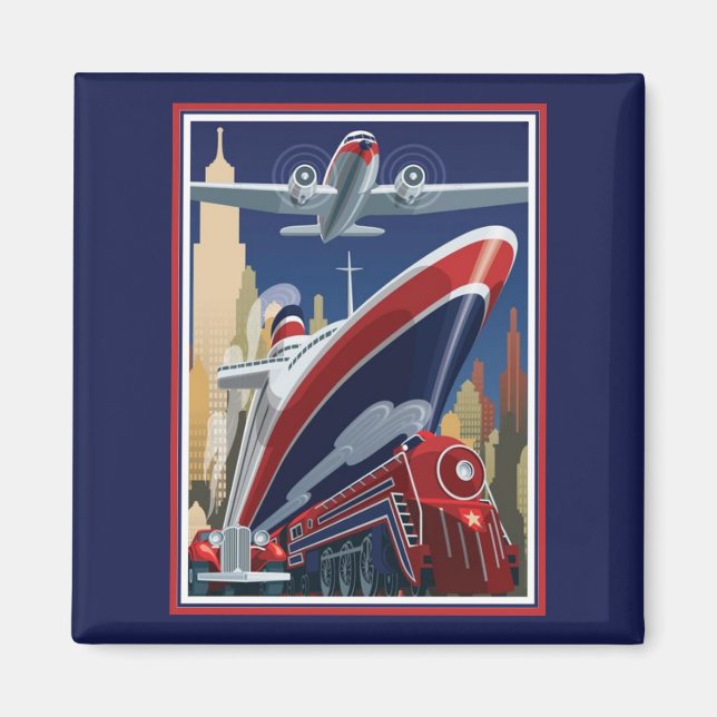 Vintage Travel Poster  Magnet (Front)