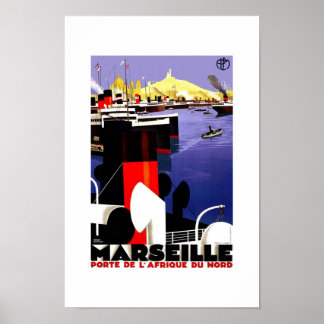 Vintage Travel Poster Marseille