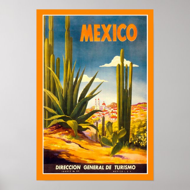 Vintage Travel Poster Mexico (Front)