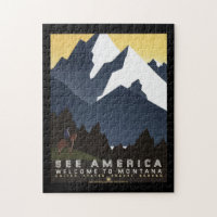 Vintage Travel Poster Montana America USA