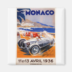 vintage travel poster montecarlo-monaco magnet